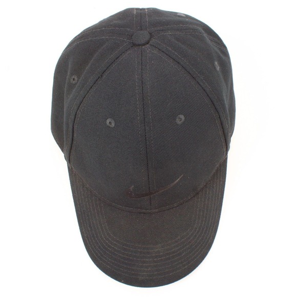 Nike Legacy91 Dri-Fit Black Hat Strapback Athletic Cap Black Swoosh Logo - Picture 6 of 8